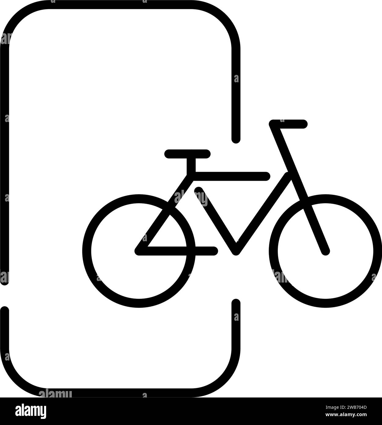 Bicycle renting app. Pixel perfect, editable stroke icon Stock Vector