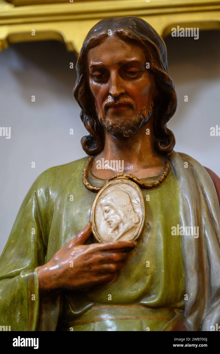 Saint Jude the Apostle (Thaddeus). Church of Saint Giles (Kirche St. Ägyd) in Gumpendorf, Vienna. Stock Photo