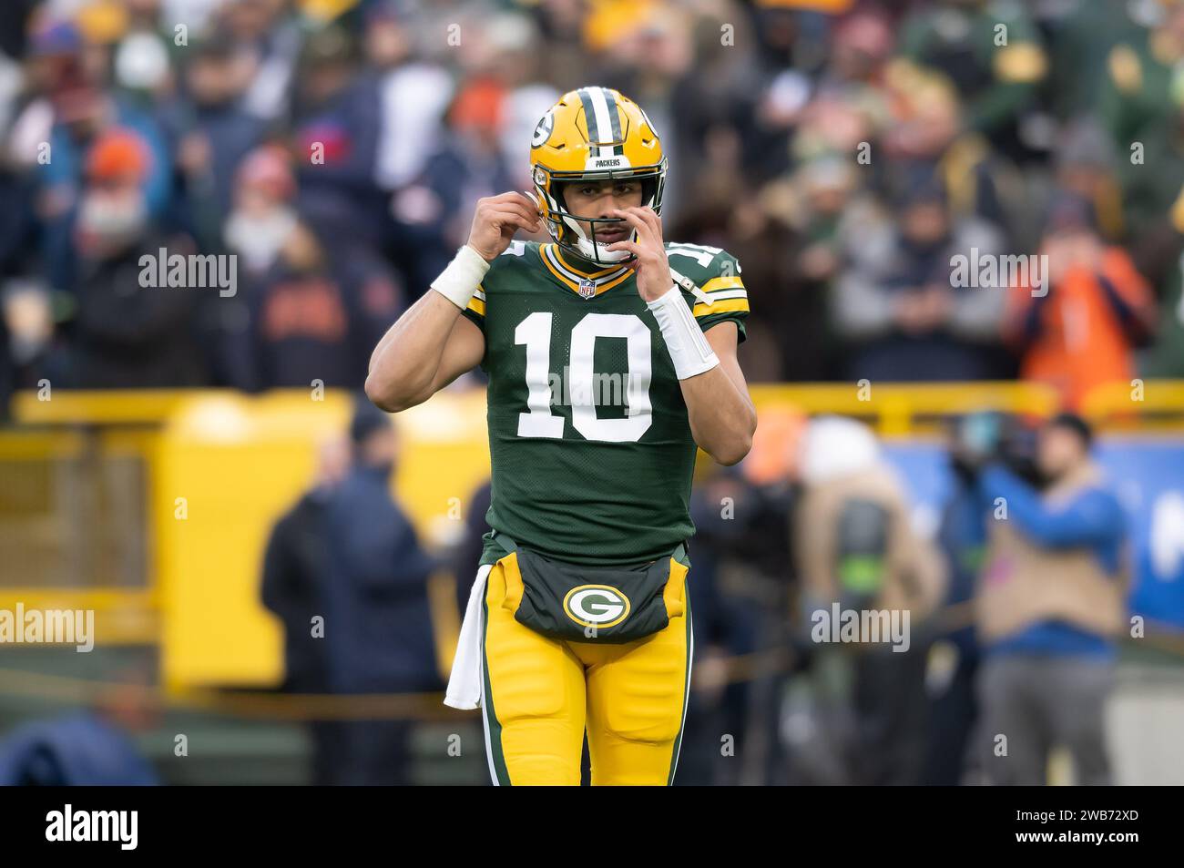 Green Bay, WI, USA. 7th Jan, 2024. Green Bay Packers quarterback Jordan