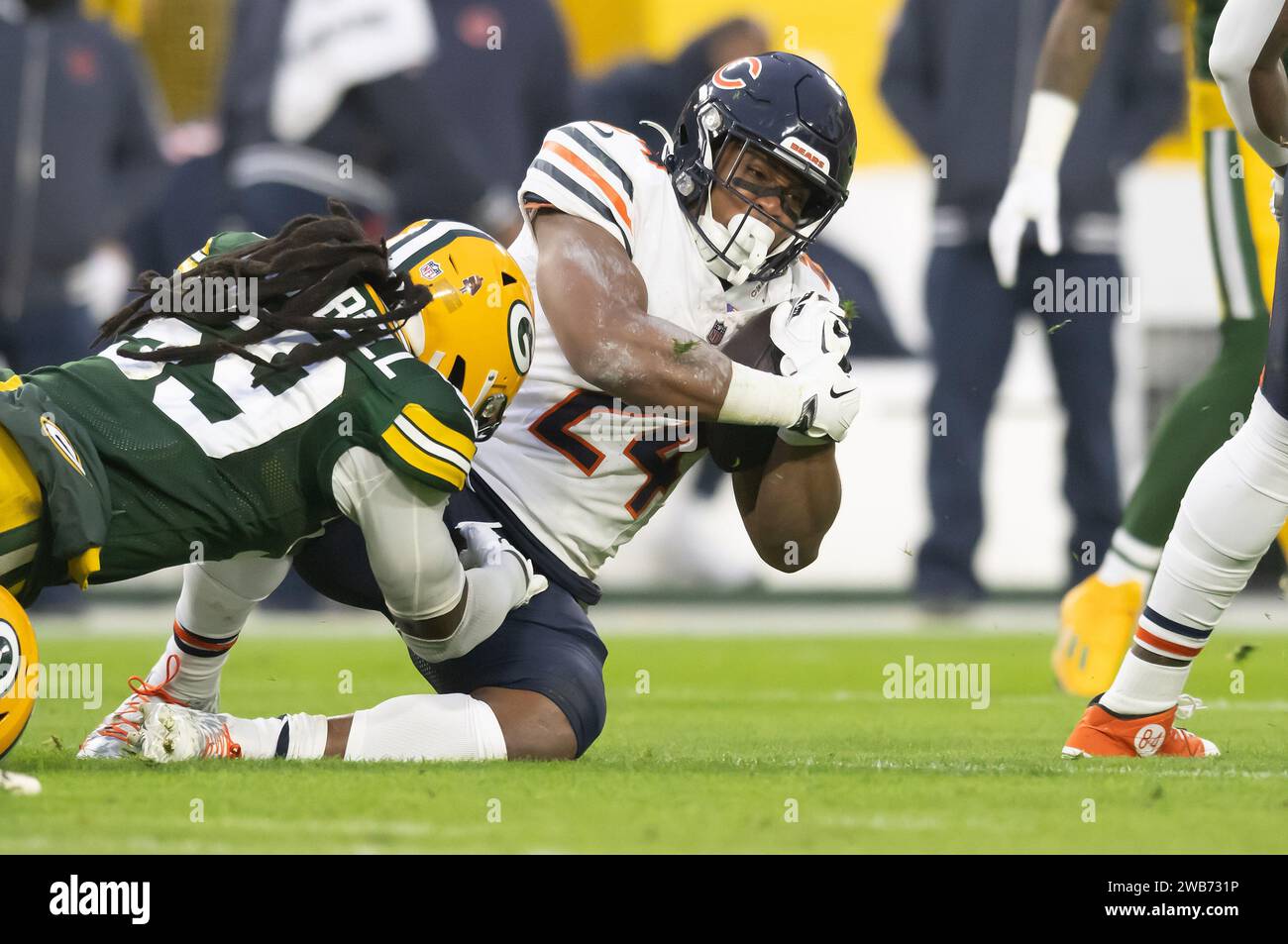 Green Bay, WI, USA. 7th Jan, 2024. Green Bay Packers linebacker De