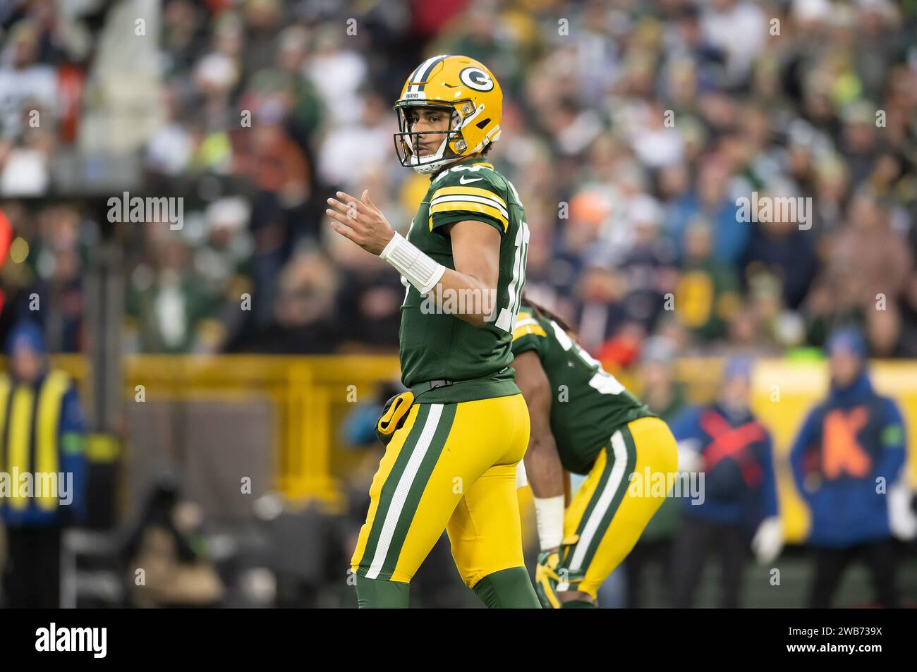 Green Bay, WI, USA. 7th Jan, 2024. Green Bay Packers quarterback Jordan