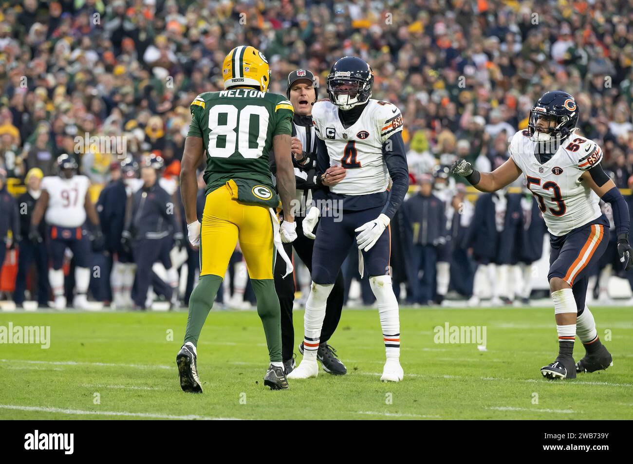 January 7, 2024 Green Bay Packers wide receiver Bo Melton (80) and