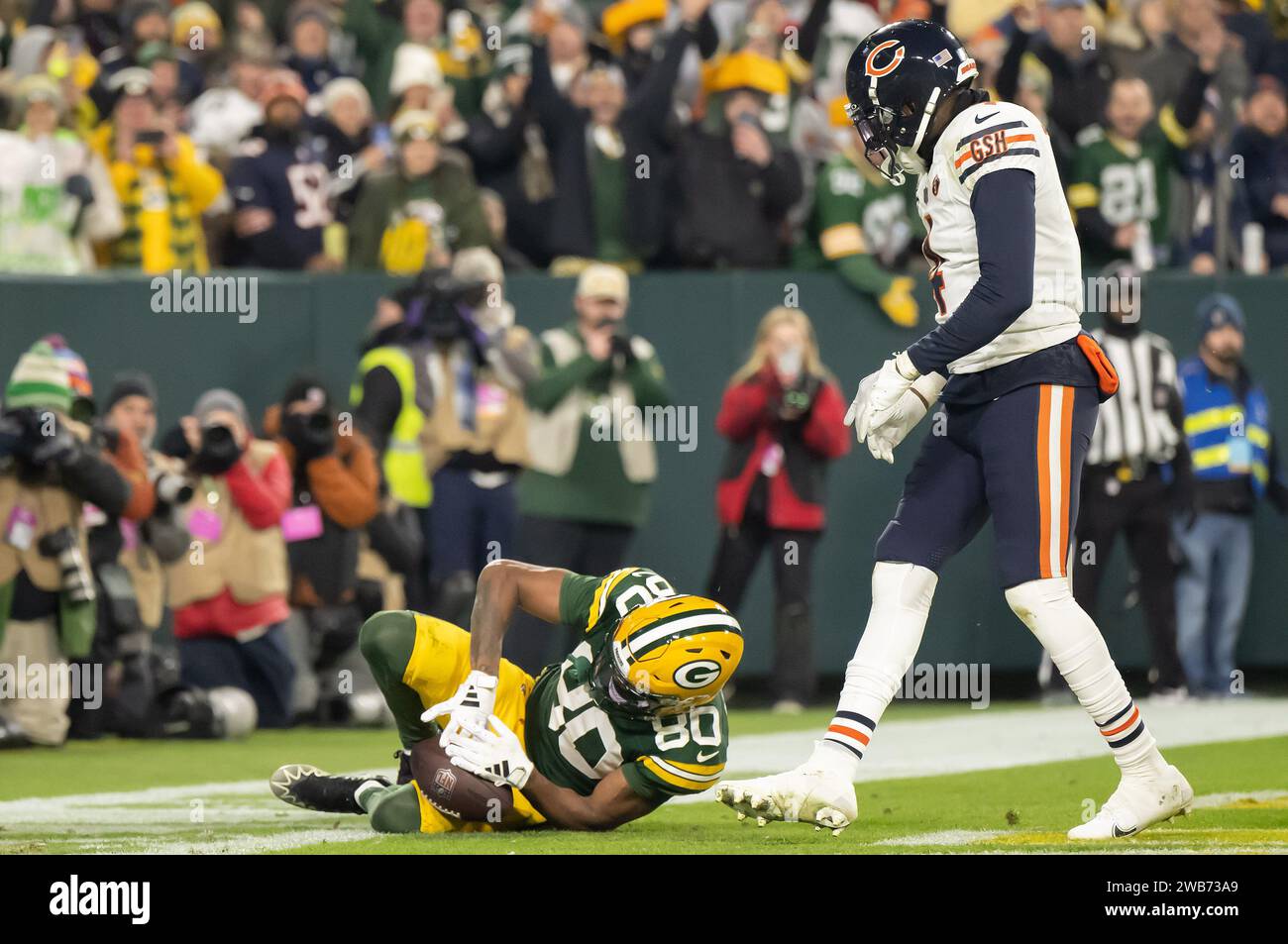 Green Bay, WI, USA. 7th Jan, 2024. Green Bay Packers wide receiver Bo