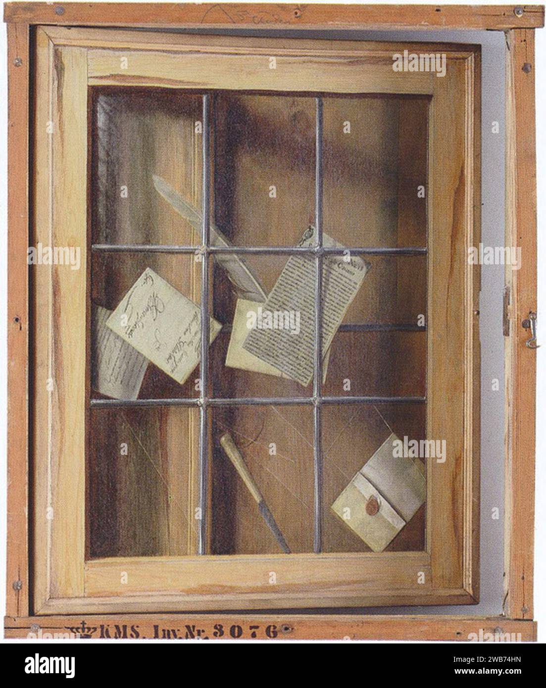 Cornelis Norbertus Gijsbrechts - Trompe l'oeil of a window with ...