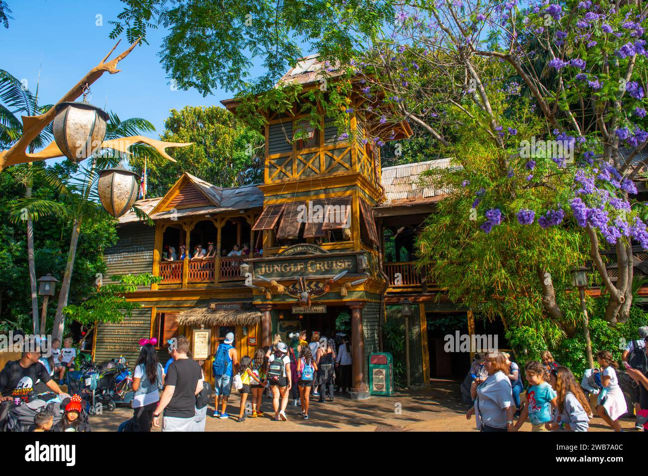 Jungle Cruise building at Adventureland in Disneyland Park in Anaheim, California CA, USA. Stock Photo