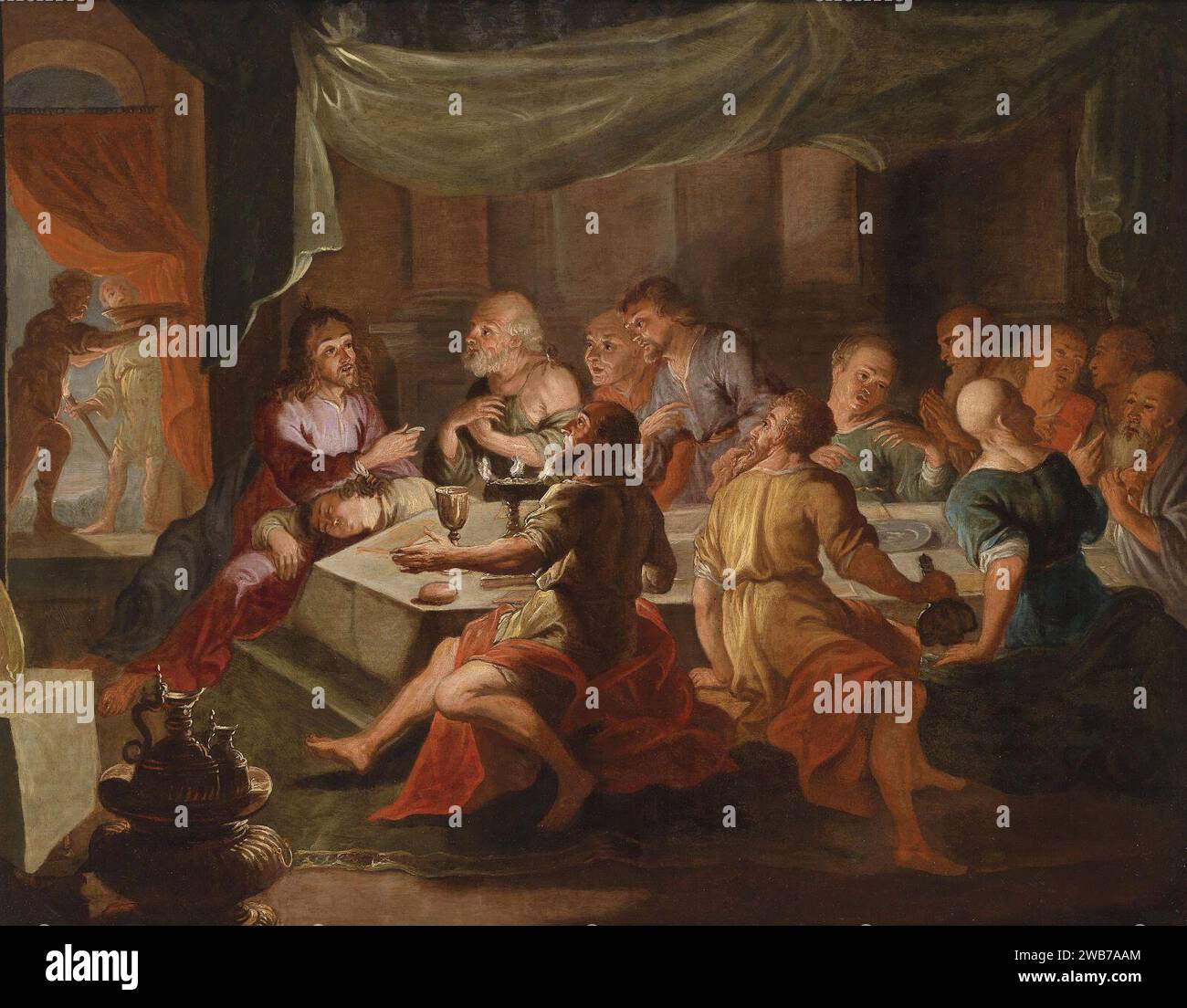 Jacques de l'Ange or Willem van Herp The Last Supper Stock Photo Alamy