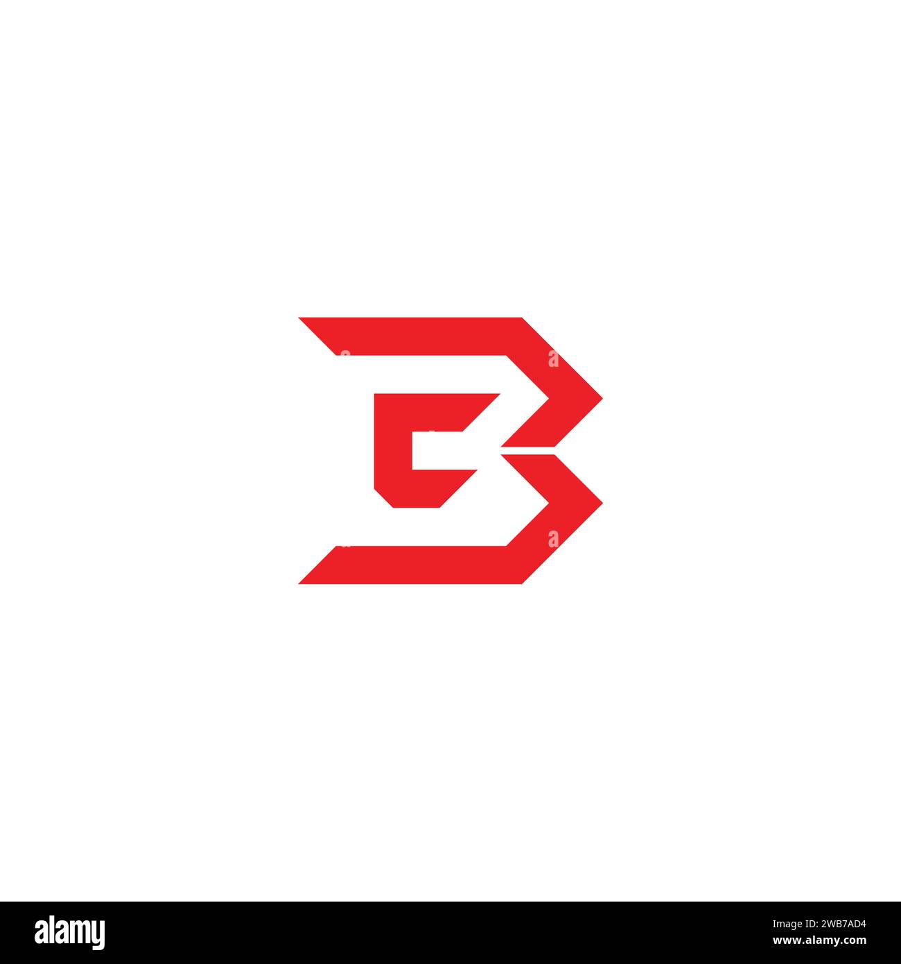 letter bc fast motion simple geometric logo vector Stock Vector