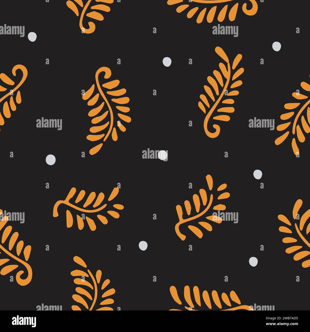 golden dots leaf elegant seamless pattern background vector Stock Vector