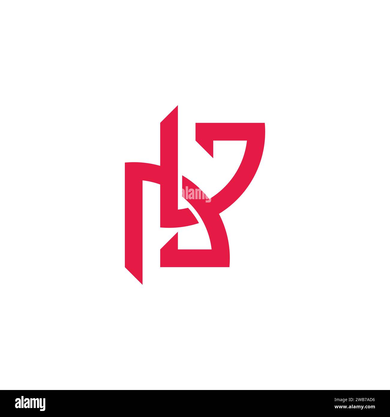 letter dv linked overlap geometric logo vector Stock Vector