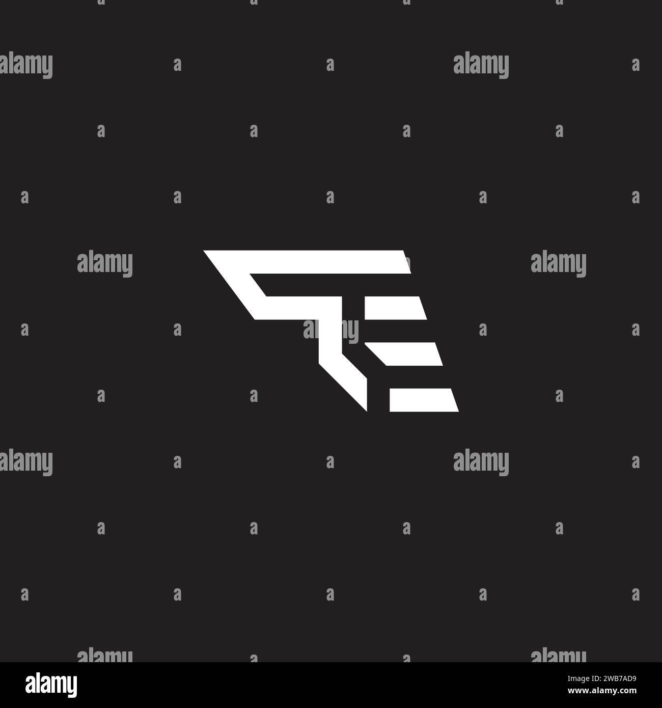 letter q stripes geometric motion logo vector Stock Vector