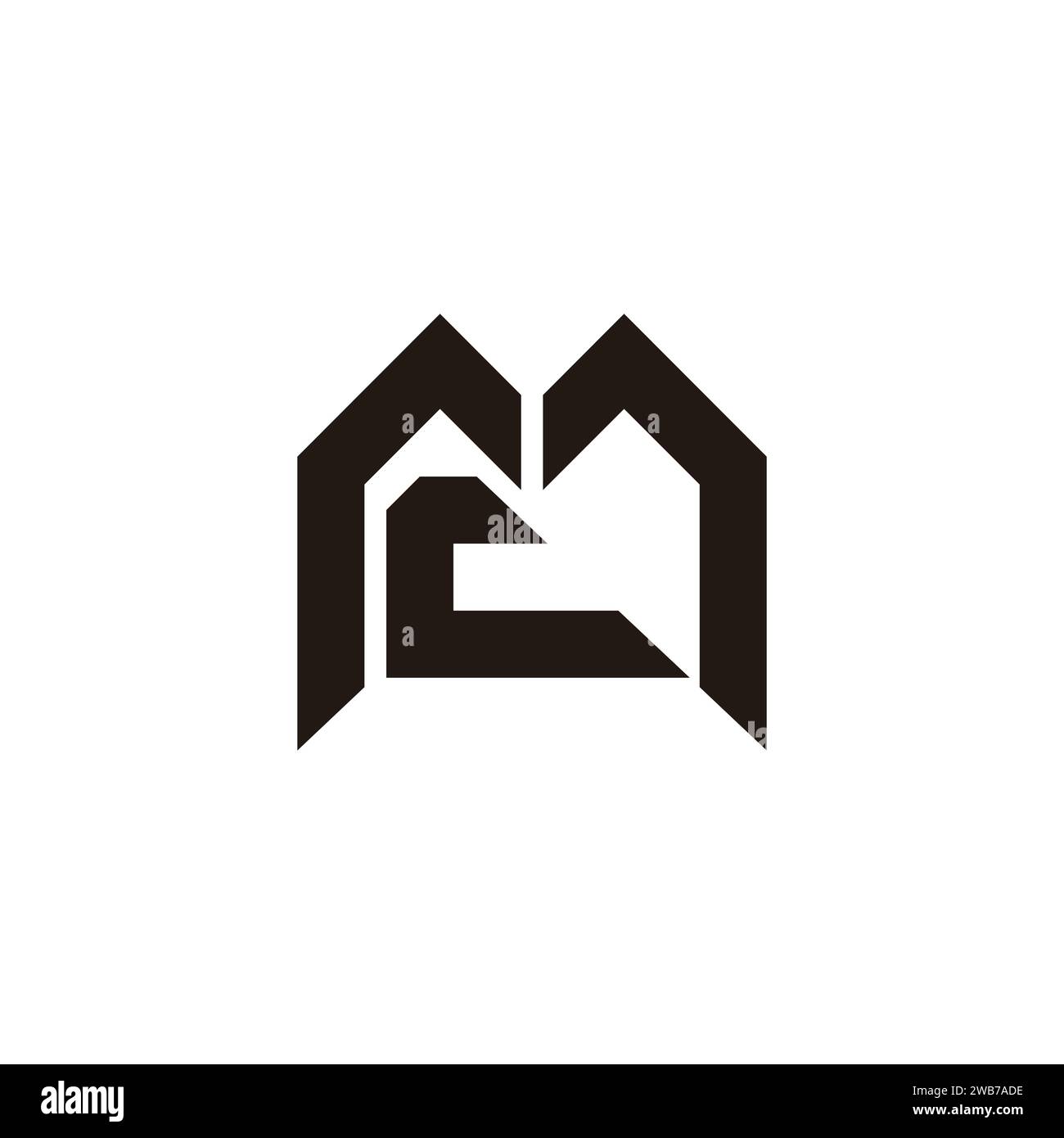 letter mc roof abstract logo vector Stock Vector