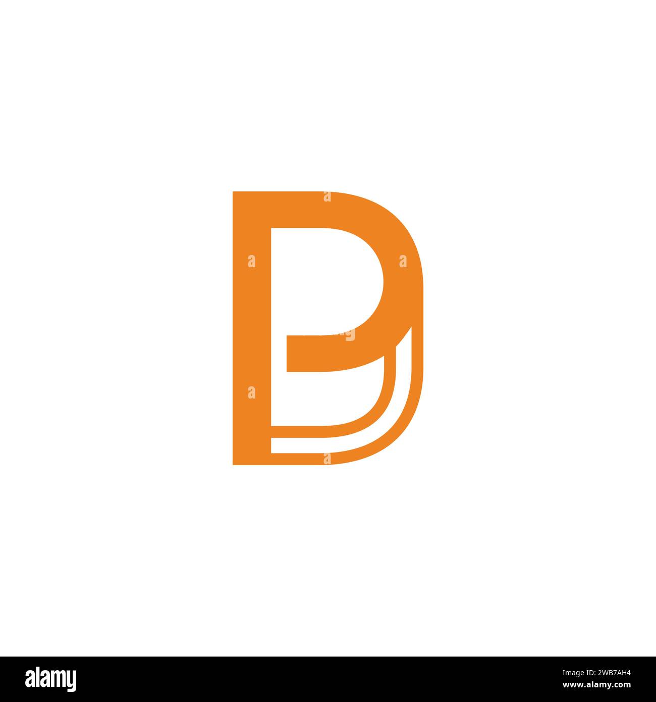 letter pd stripes linked logo vector Stock Vector