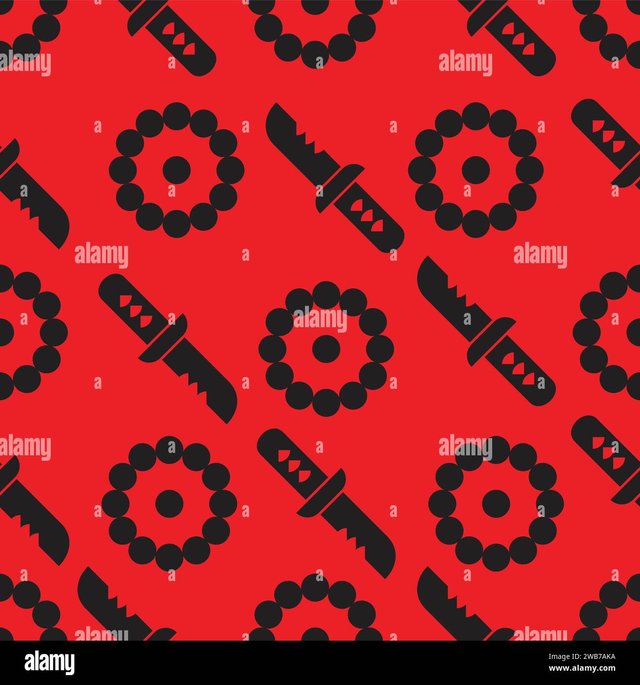 fight knife ninja symbol seamless pattern vector Stock Vector Image