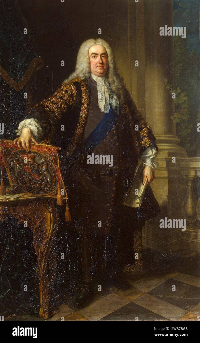 JeanBaptiste van Loo Robert Walpole Stock Photo Alamy