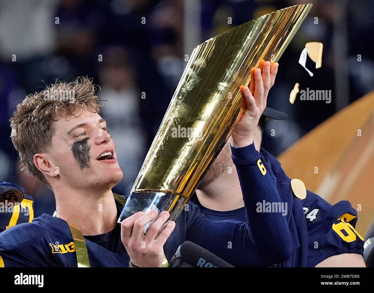 Houston, United States. 08th Jan, 2024. Michigan Wolverines quarterback