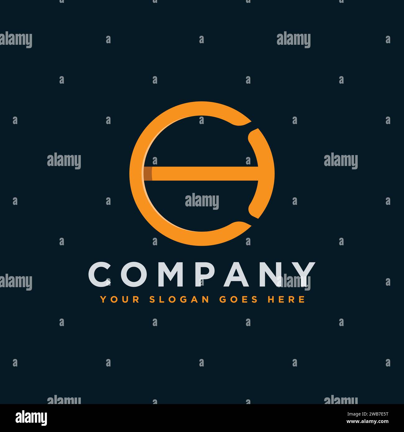 Initial letter logo C and H, CH / HC monogram logo icon Stock Vector