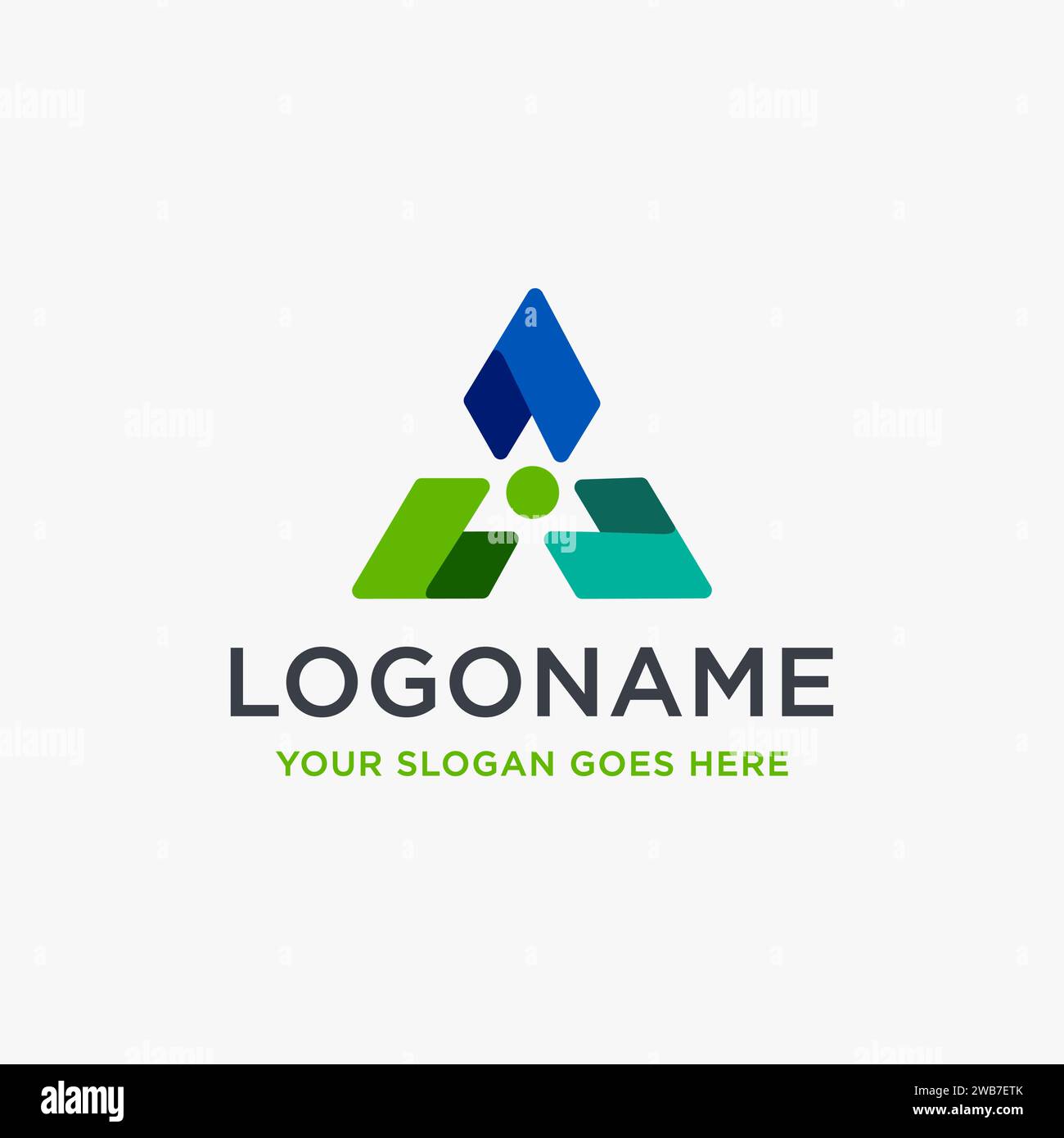 Abstract unity people logo icon vector template on white background Stock Vector