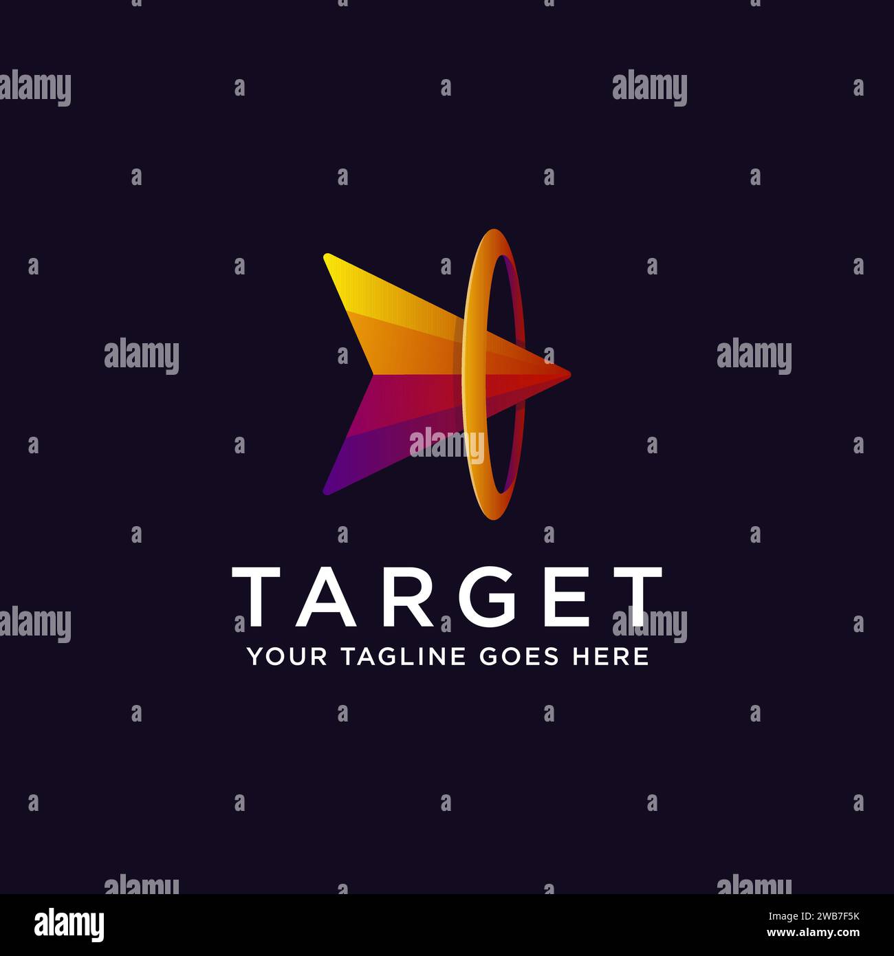 Abstract Arrow on target logo icon Stock Vector Image & Art - Alamy