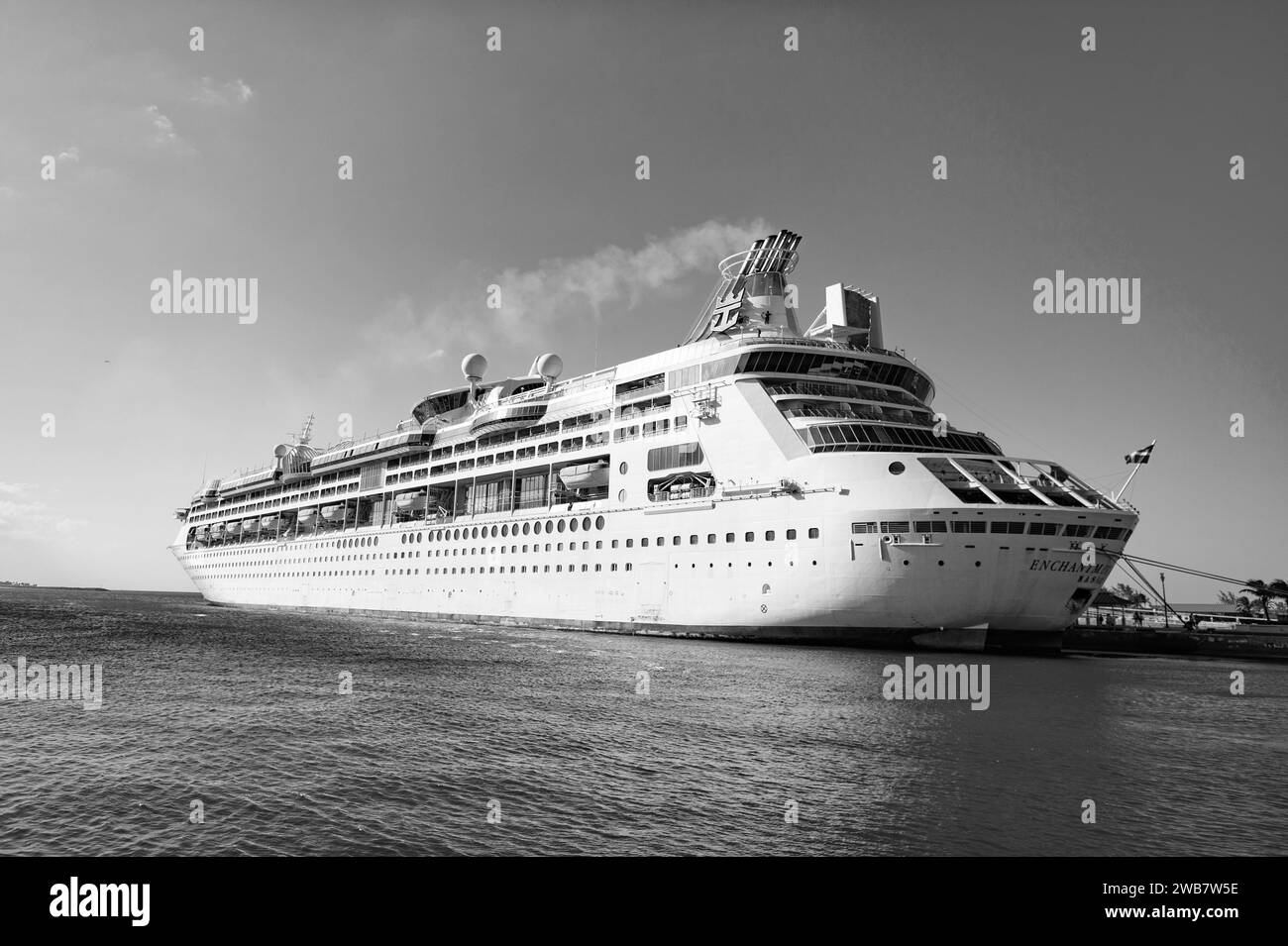 Nassau, Bahamas - March 09, 2016: cruise ship liner on the way to