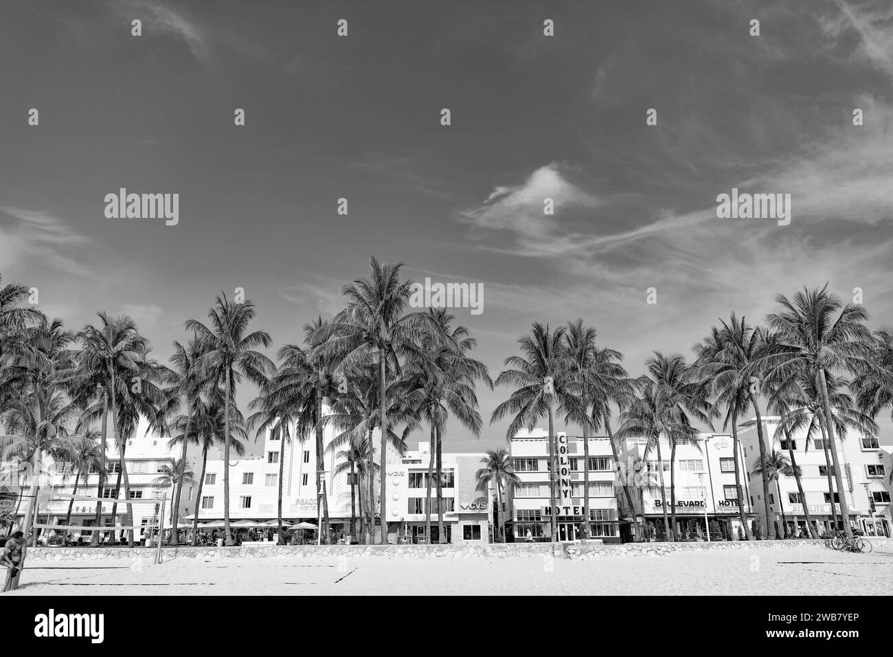 Miami, Florida USA April 18, 2021 south miami beach ocean drive