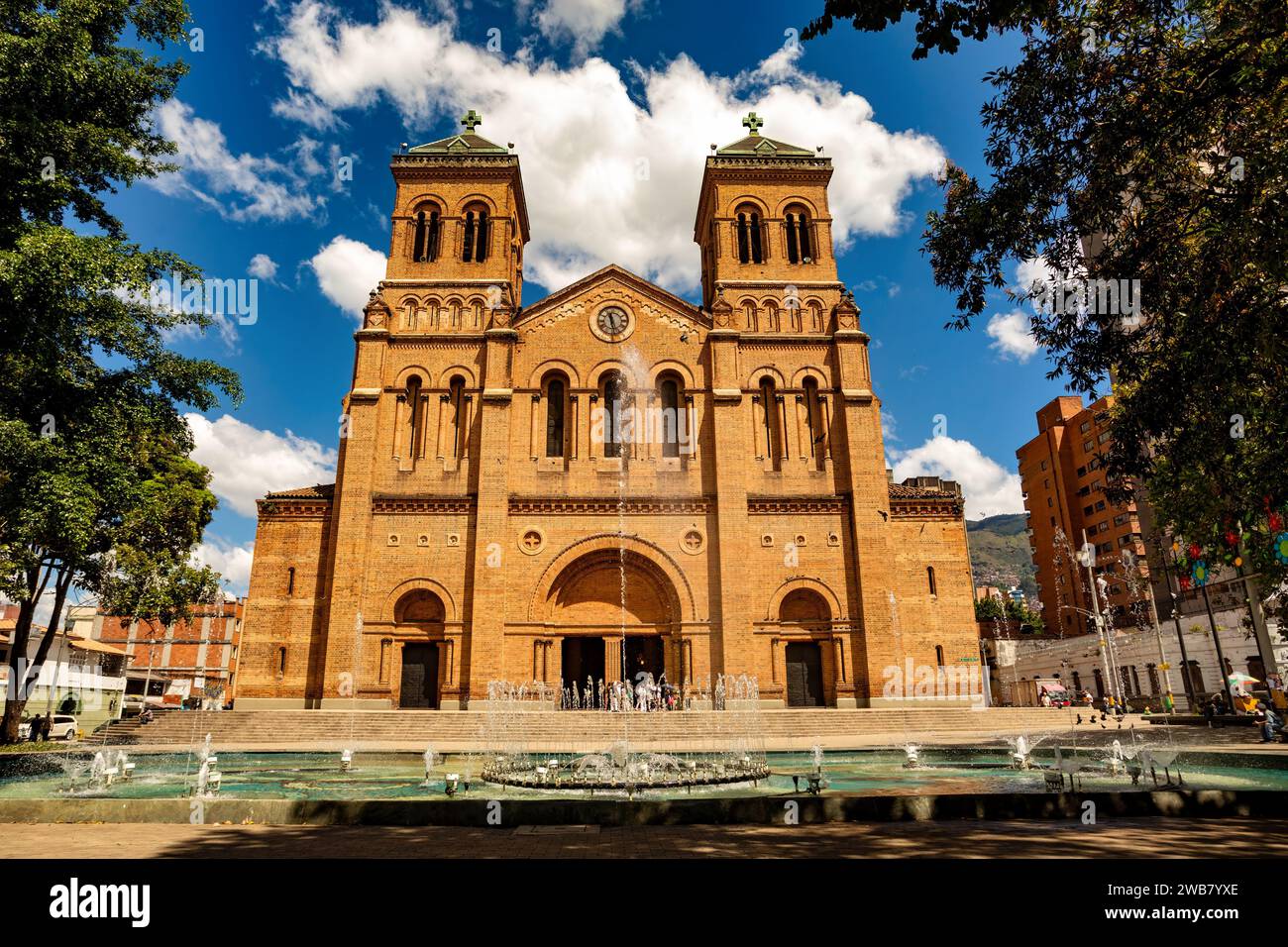 Metropolitan Cathedral of Medellin, Metropolitan Cathedral Basilica of the Immaculate Conception, Catholic cathedral dedicated to the Virgin Mary unde Stock Photo