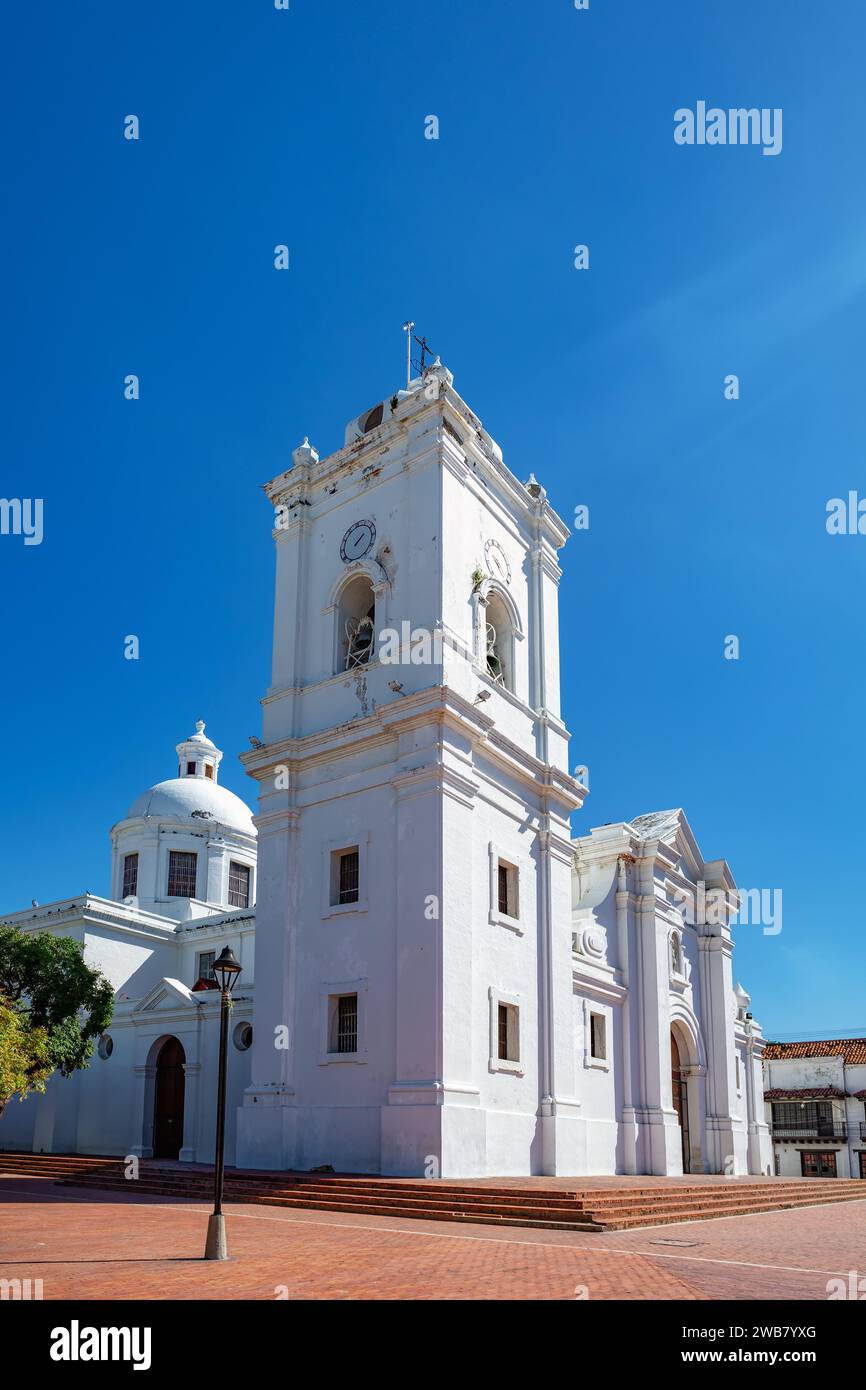 Catedral Basilica Menor de Santa Marta o Parroquia del Sagrario y San Miguel. Santa Marta, capital of Magdalena Department. Colombia. Stock Photo