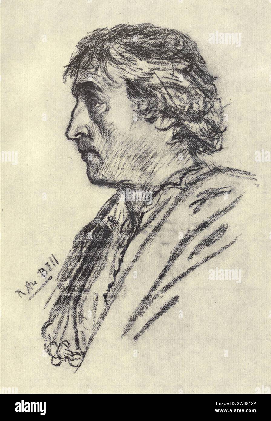 Martin Harvey as Hamlet by ROBERT ANNING BELL, A Tribute to the genius of William Shakespeare; being the programme of a performance at Drury Lane Theatre on May 2, 1916, the tercentenary of his death; humbly offered by the players and their fellow-workers in the kindred arts of music & painting MACMILLAN AND CO., LIMITED ST. MARTIN'S STREET, LONDON 1916 Stock Photo