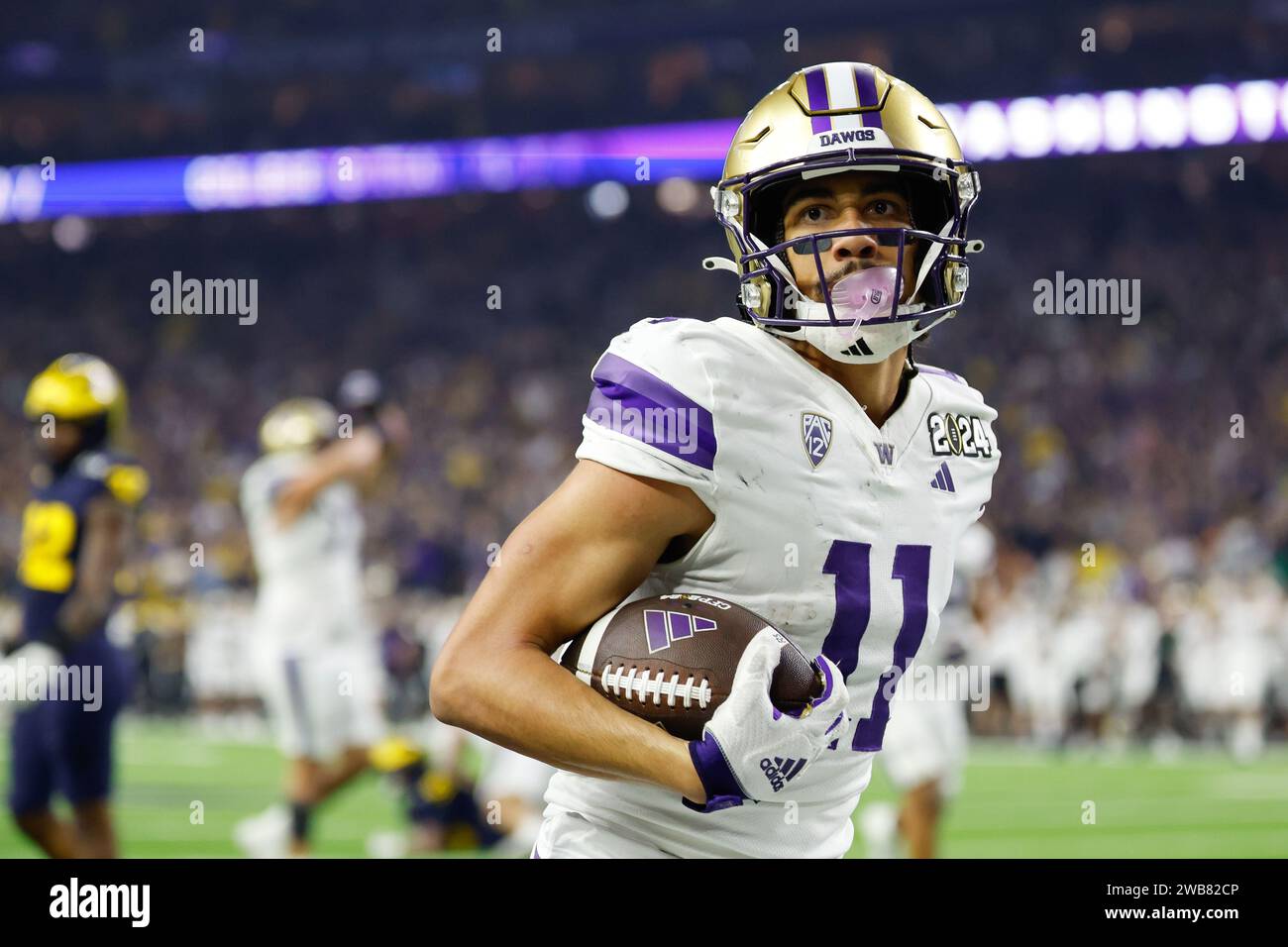 Houston, TX, USA. 8th Jan, 2024. Washington Huskies wide receiver Jalen