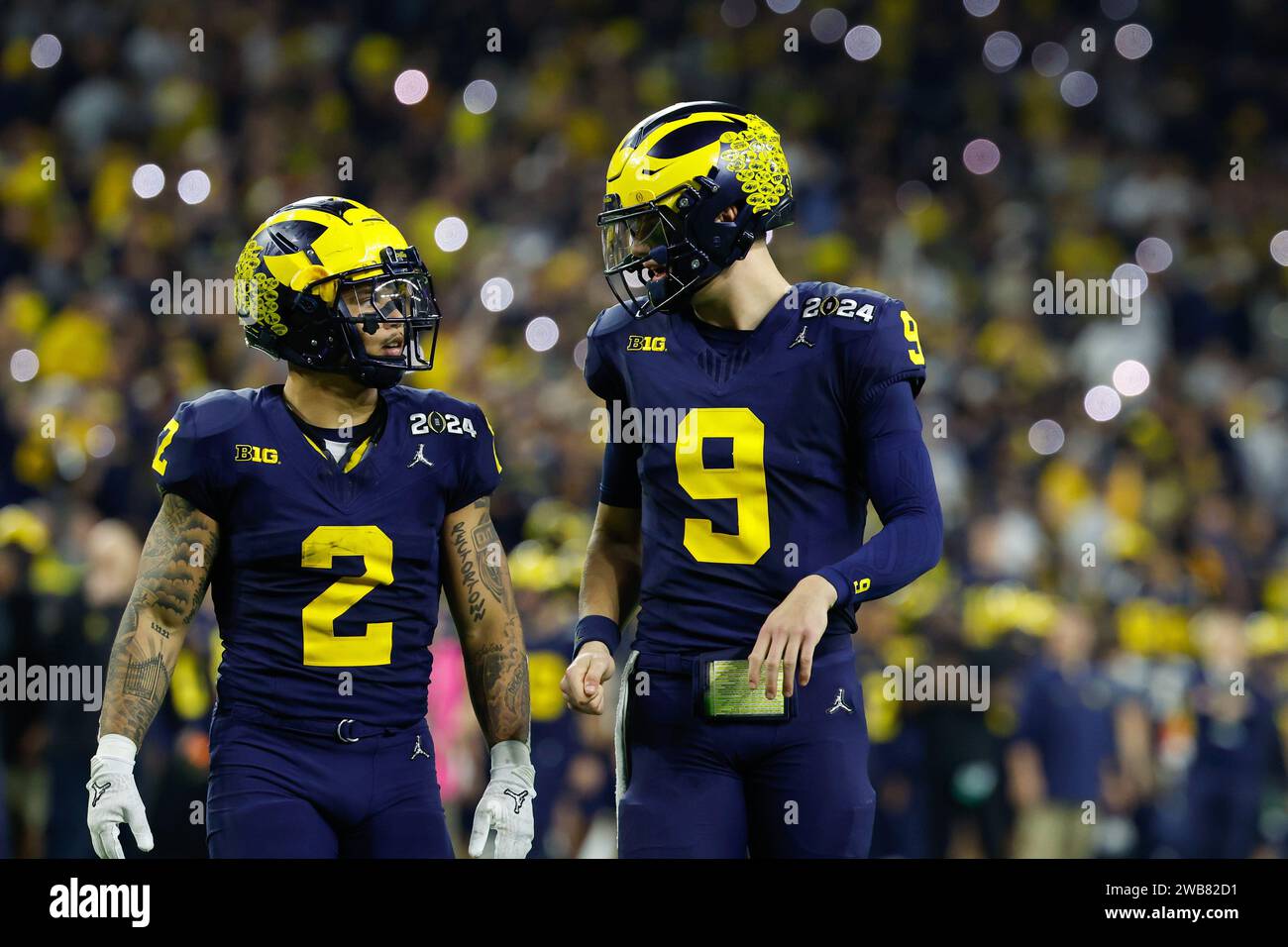 January 8, 2024 Michigan Wolverines quarterback J.J. McCarthy (9) and