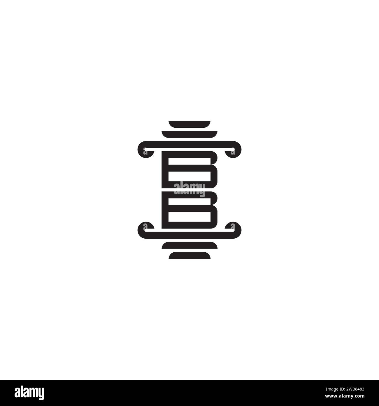 BB pillar concept in high quality professional design that will print well across any print media Stock Vector