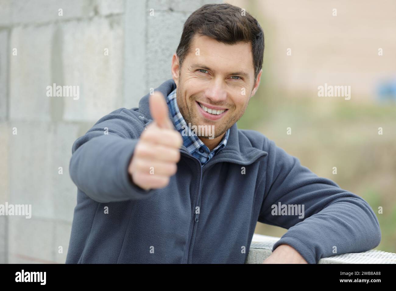 engineer thumbs up good job hand gestures Stock Photo Alamy