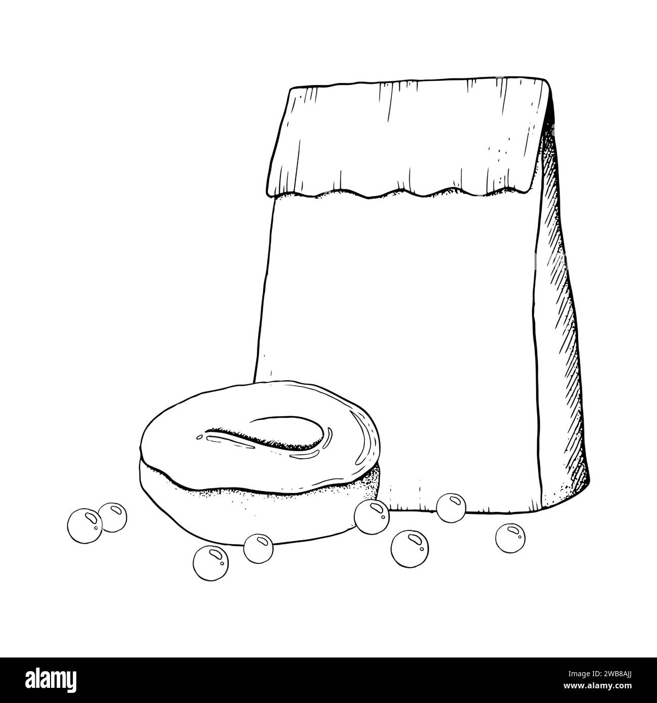 Round donut Black and White Stock Photos & Images - Alamy