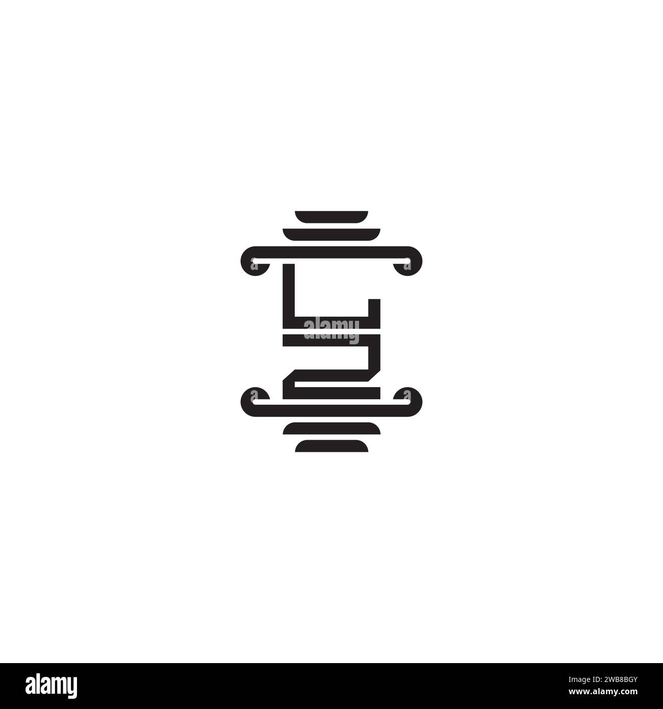 LZ pillar concept in high quality professional design that will print well across any print media Stock Vector