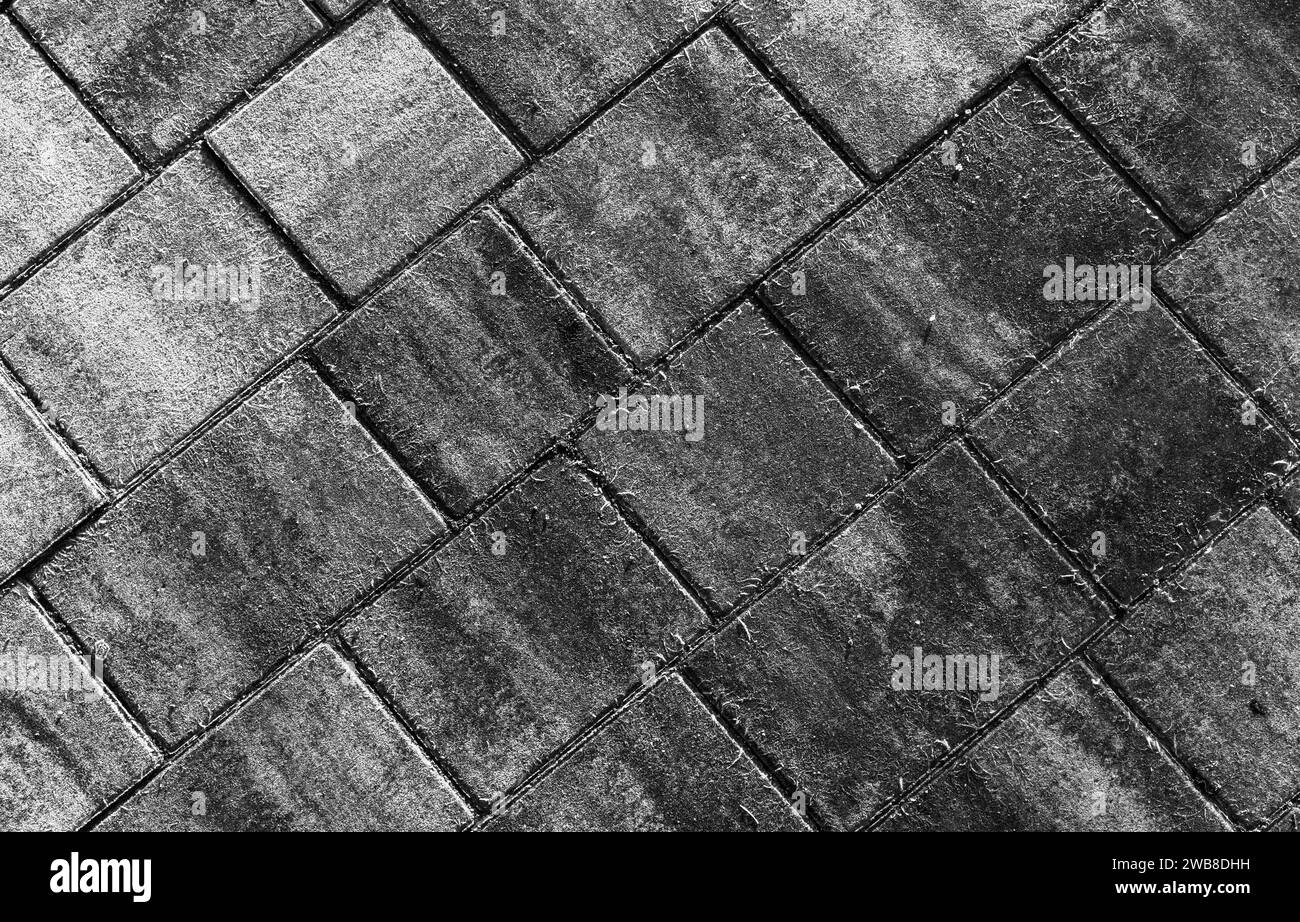 Dark Gray Concrete Cobble Road Background Paving Slabs Pattern Black Dark gray concrete cobble road background paving slabs pattern black