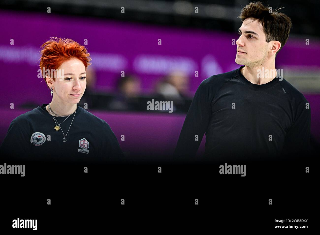 Evgeniia LOPAREVA & Geoffrey BRISSAUD (FRA), during Ice Dance Practice
