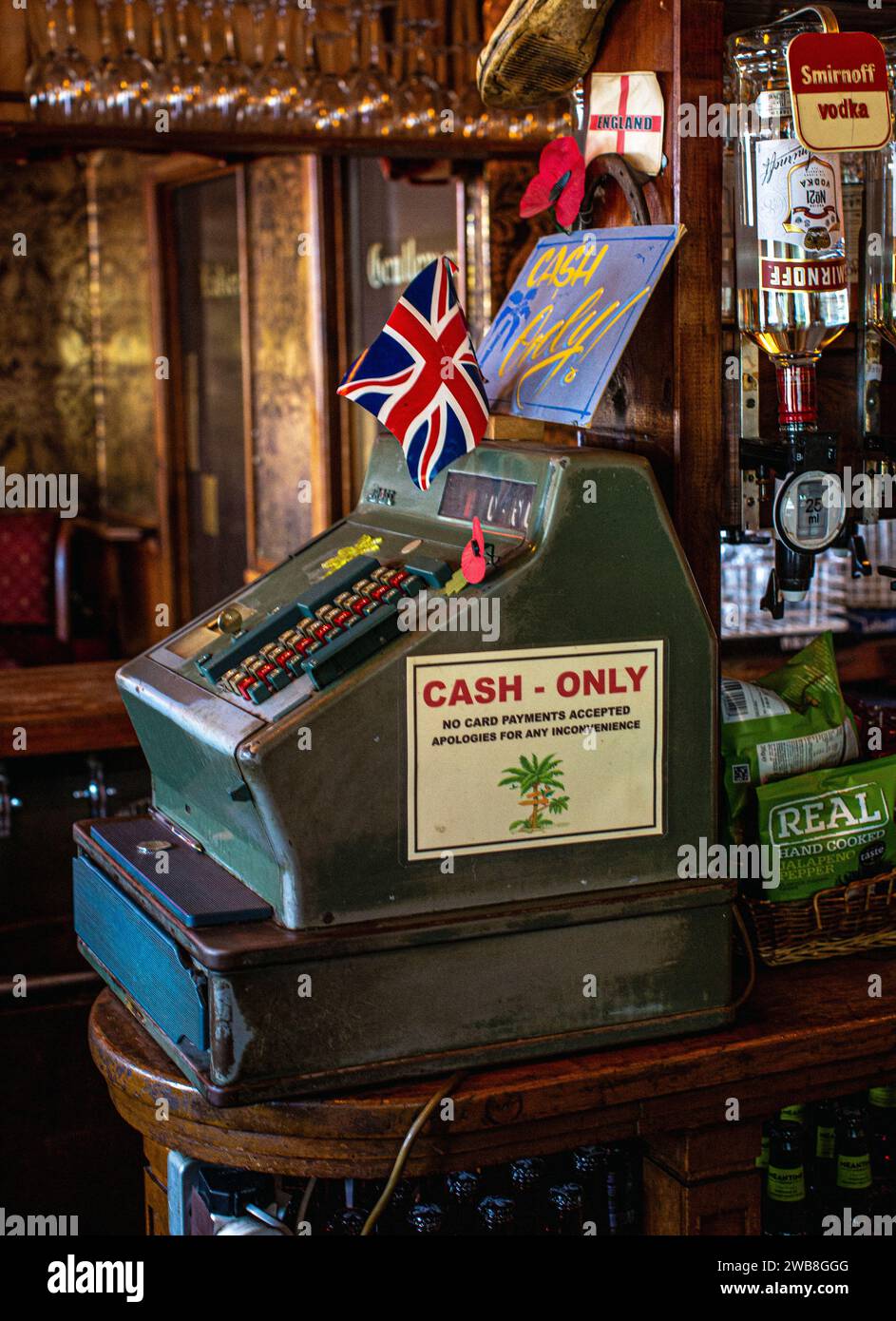 The Palm Tree pub It is cash only Stock Photo