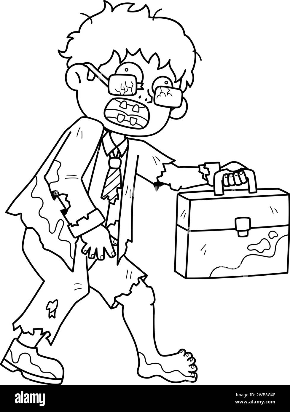 zombie-office-worker-isolated-coloring-page-stock-vector-image-art