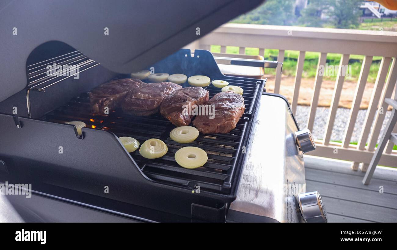 Two burner gas grill hi-res stock photography and images - Alamy