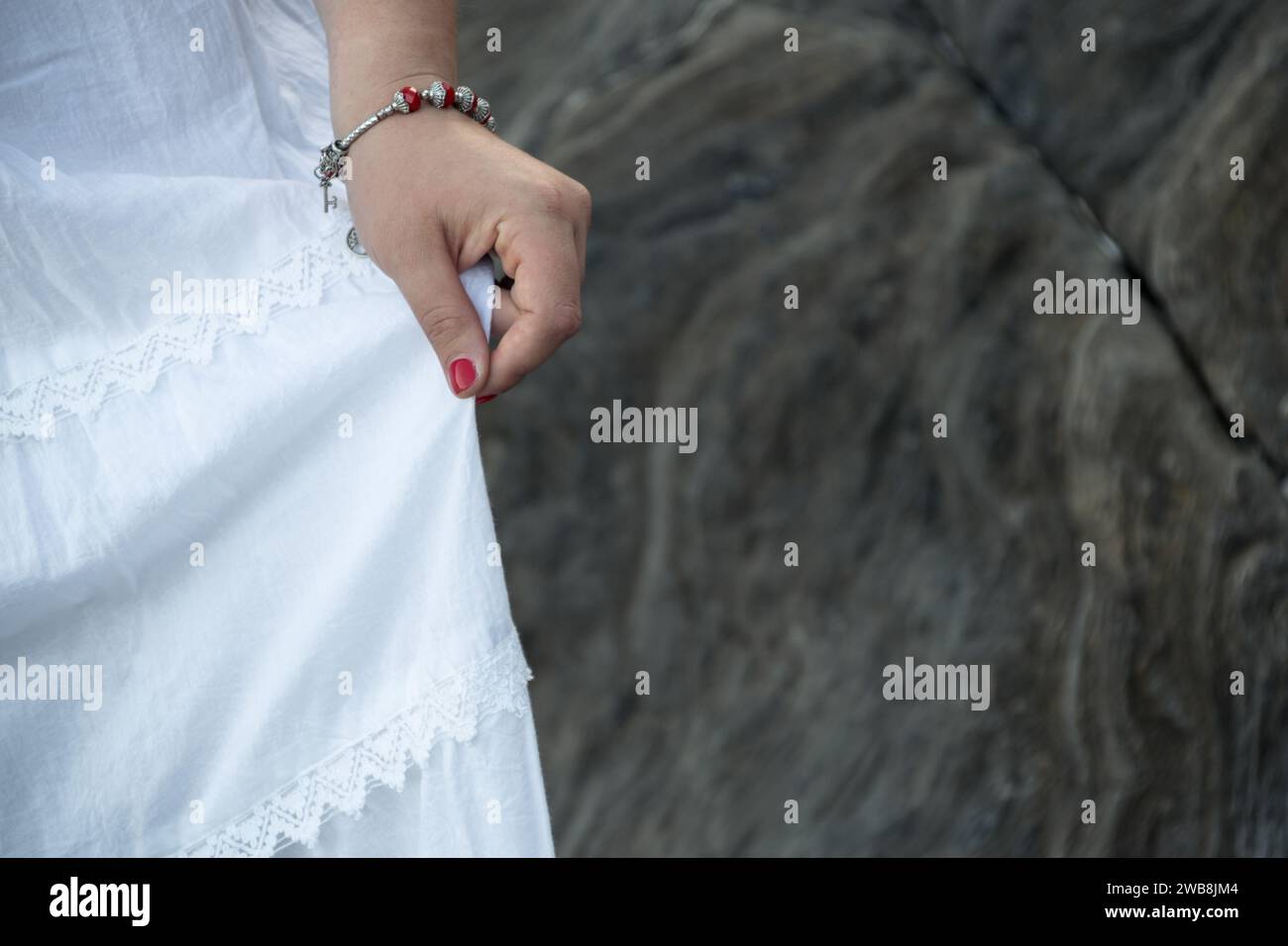 White boho dress hi-res stock photography and images - Alamy