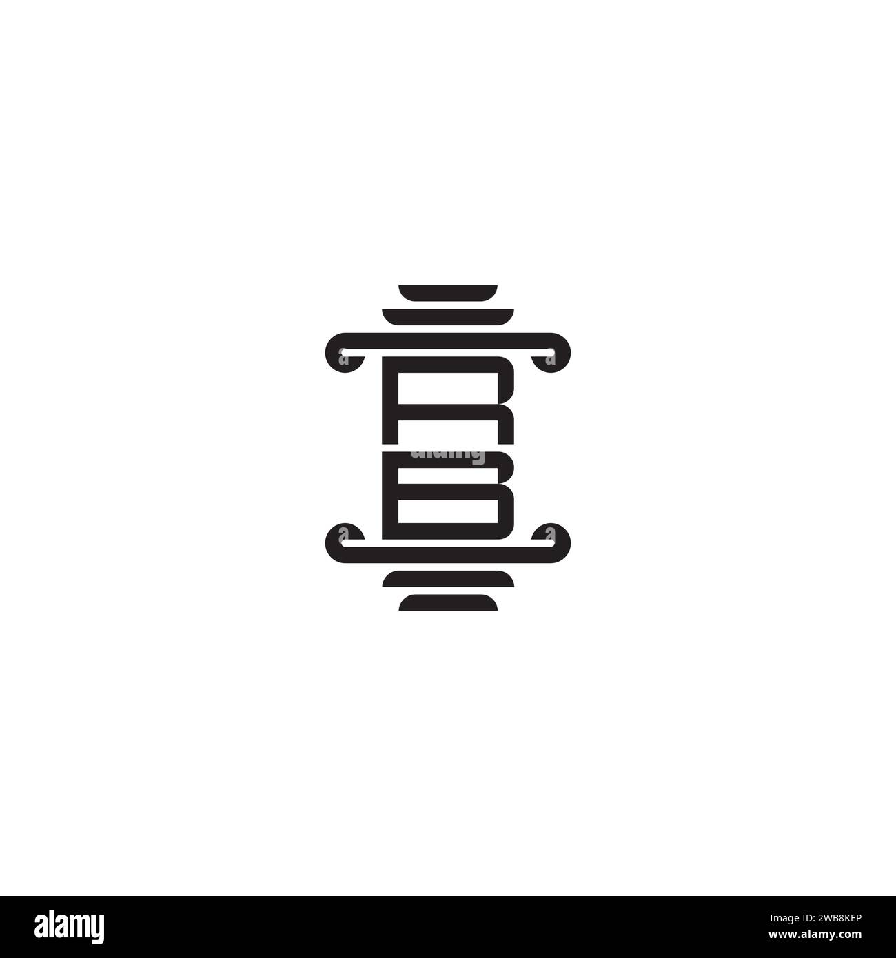 RB pillar concept in high quality professional design that will print well across any print media Stock Vector