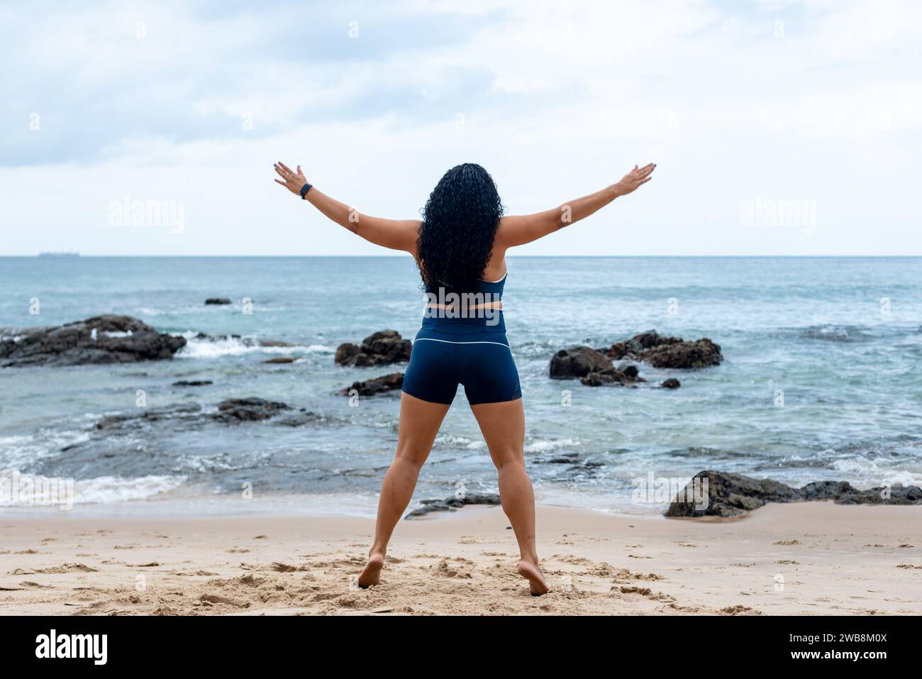 Beach yoga poses hi-res stock photography and images - Page 3 - Alamy