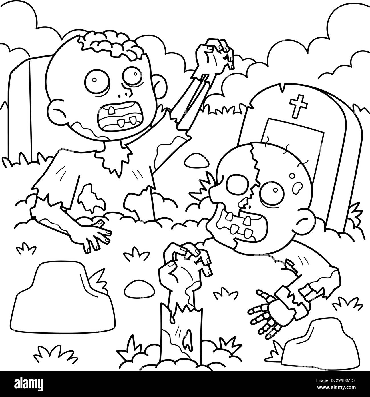 zombies-rising-from-the-grave-coloring-page-stock-vector-image-art