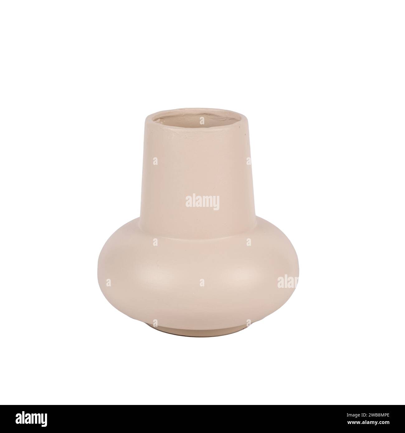 trendy design decorative ceramic vase isolated on white background ...