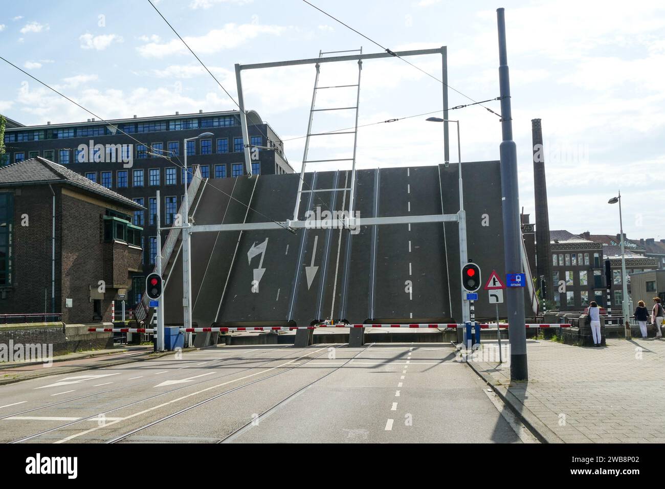Rotterdam, Netherlands May 27 2017 Fixed trunnion Bascule bridge