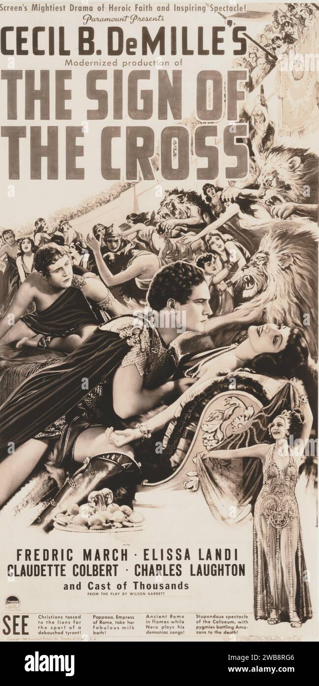 The Sign of the Cross (Paramount, 1932). Claudette Colbert Pre Code ...