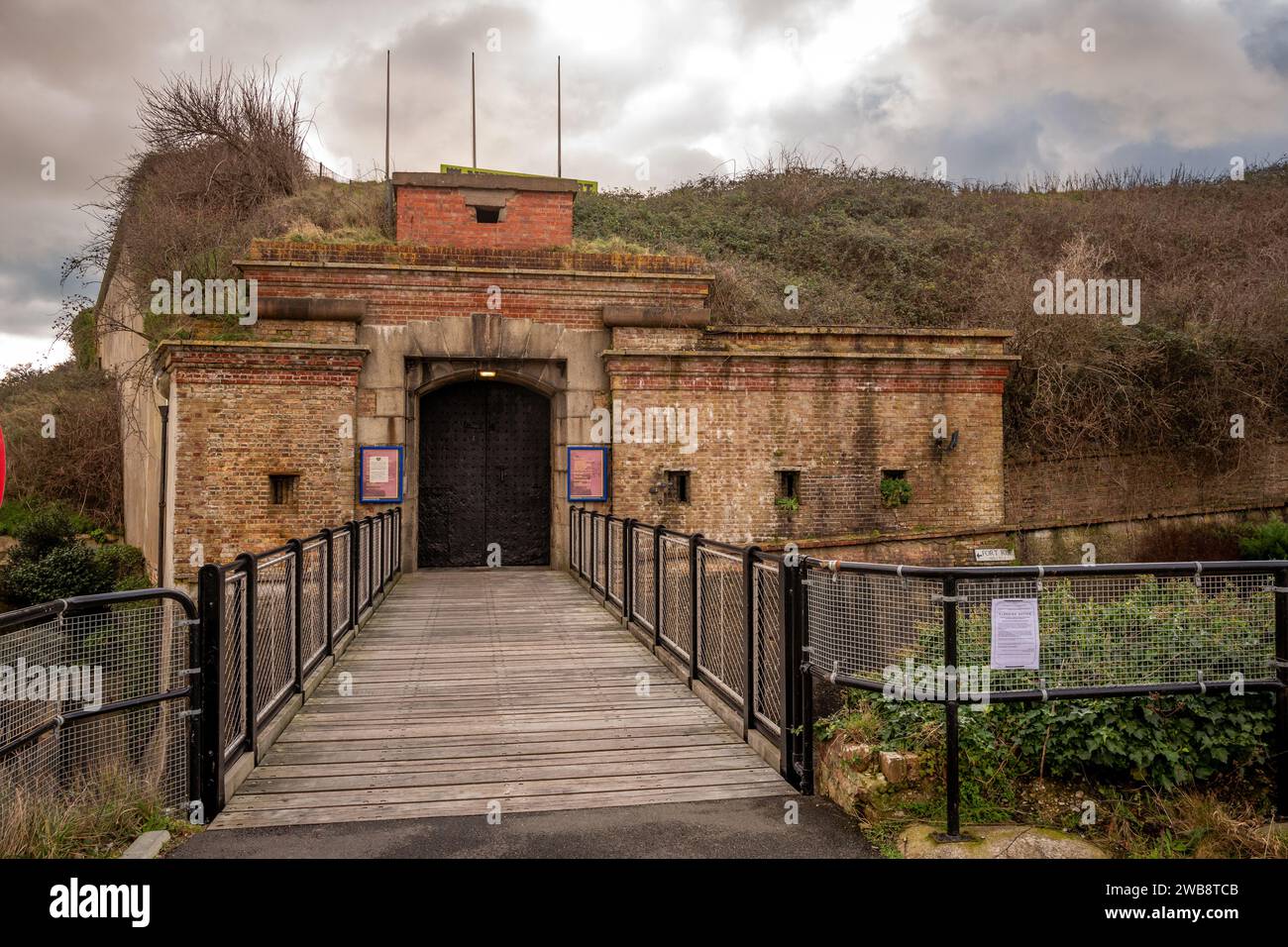 Newhaven, January 6th 2024: The entrance to Newhaven Fort Stock Photo