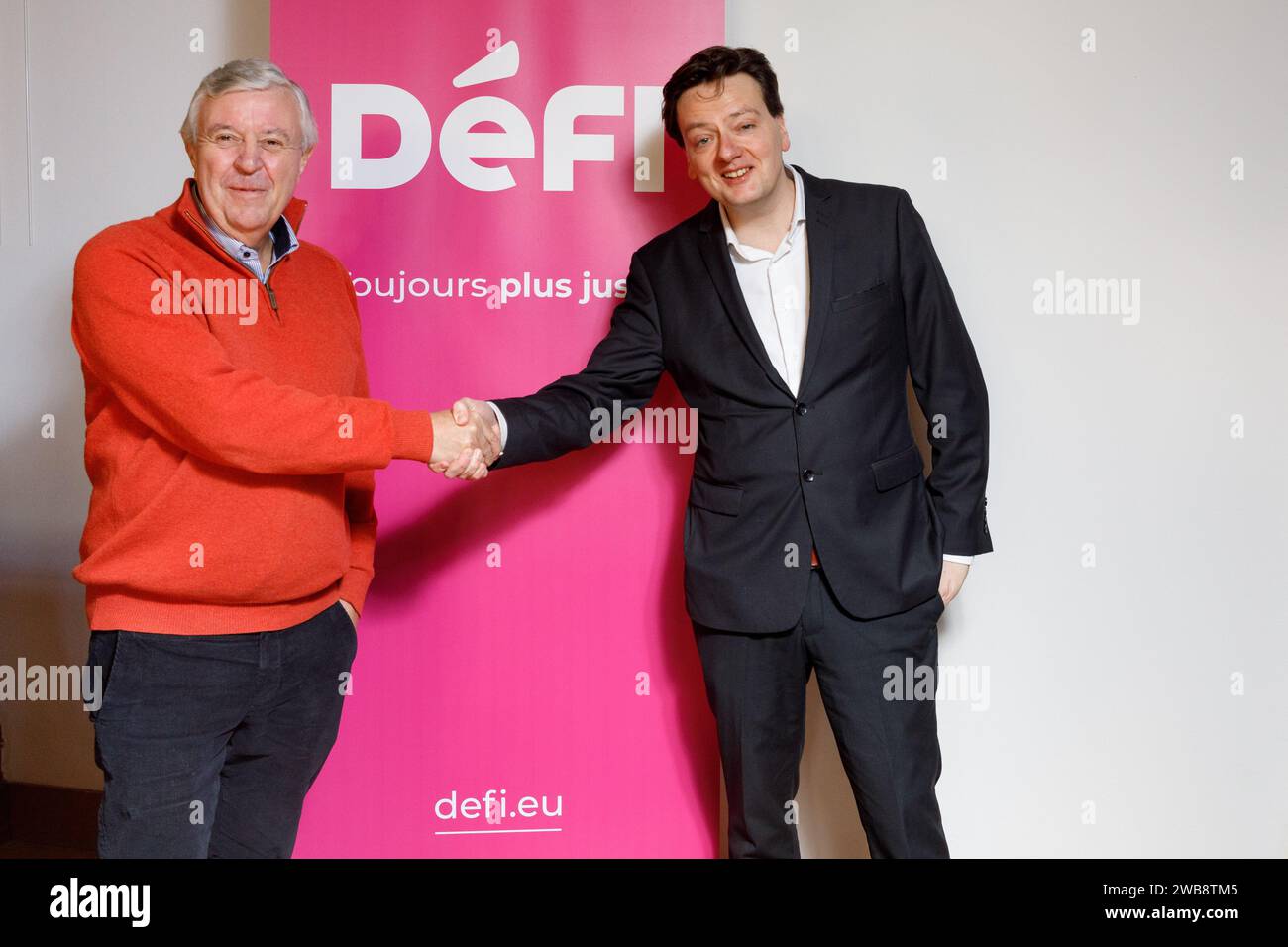 Brussels, Belgium. 09th Jan, 2025. Michel Claise and DeFI chairman