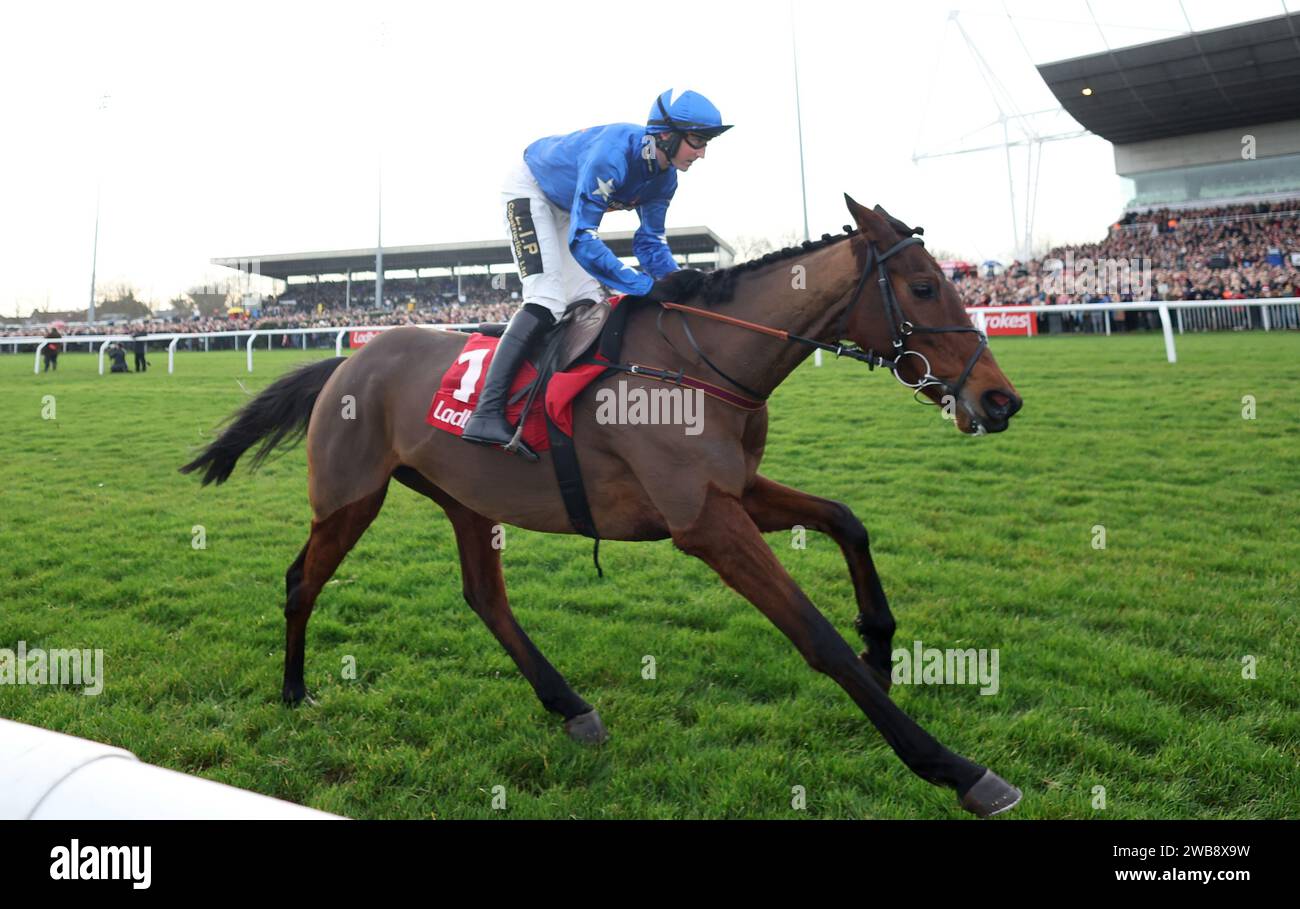 File photo dated 26-12-2023 of Giovinco ridden by Stephen Mulqueen. Lucinda Russell’s Giovinco has Sandown and Cheltenham options after pulling up in the Kauto Star at Kempton on Boxing Day. Issue date: Tuesday January 9, 2024. Stock Photo