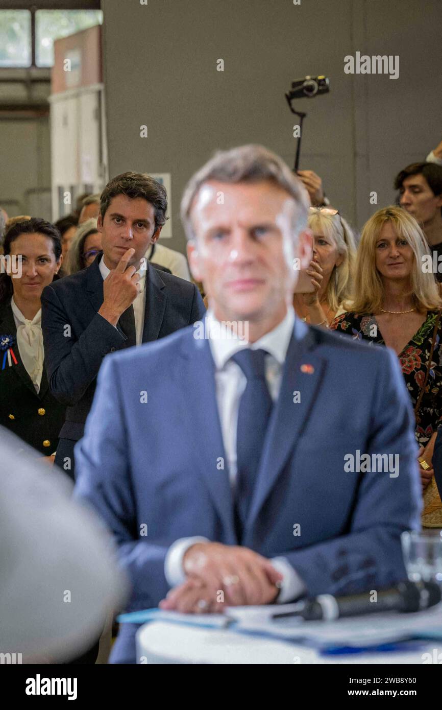 Orange, France. 09th Jan, 2024. File photo French President Emmanuel Macron and French