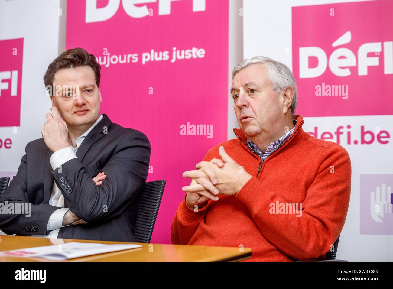 DeFI chairman Francois De Smet and Michel Claise pictured during a